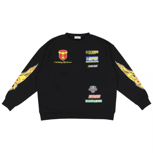 TDR - 2026 Disney Pixar Cars Rusteze Collection x Lighting McQueen Design Big Silhouette Sweatshirt for Adults Color: Black (Release Date: Oct 22, 2026)