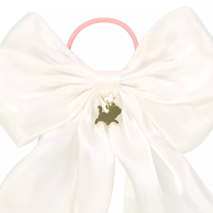 TDR - Big White Ribbon Hair Rubber with Marie Motif