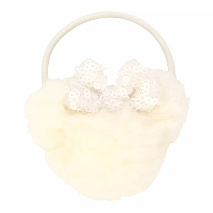 TDR Mickey & Minnie Mouse Fluffy & Warm Collection x Minnie Mouse Head Shaped Fluffy Hair Ties Set
