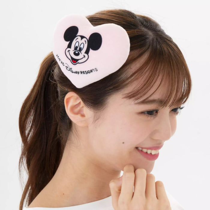 TDR - Mickey & Minnie Mouse "Nakayoshi Club" Collection x Mickey Mouse Heart Shaped Plushy ‘Snap On’ Hair Clip (Release Date: May 22, 2025)