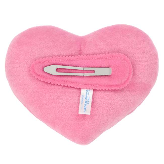 TDR - Mickey & Minnie Mouse "Nakayoshi Club" Collection x Minnie Mouse Heart Shaped Plushy ‘Snap On’ Hair Clip (Release Date: May 22, 2025)