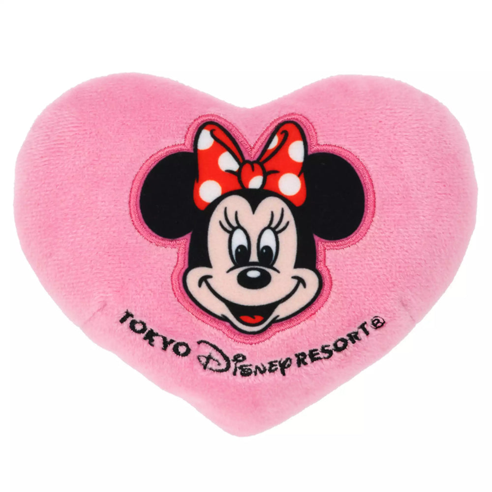 TDR - Mickey & Minnie Mouse "Nakayoshi Club" Collection x Minnie Mouse Heart Shaped Plushy ‘Snap On’ Hair Clip (Release Date: May 22, 2025)