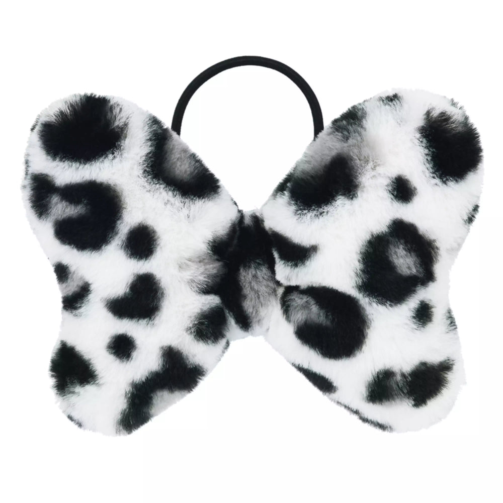 TDR - 2026 Minnie Mouse Fluffy Big Bow with Leopard Print Hair Tie Color: White (Release Date: Sep 24, 2026)