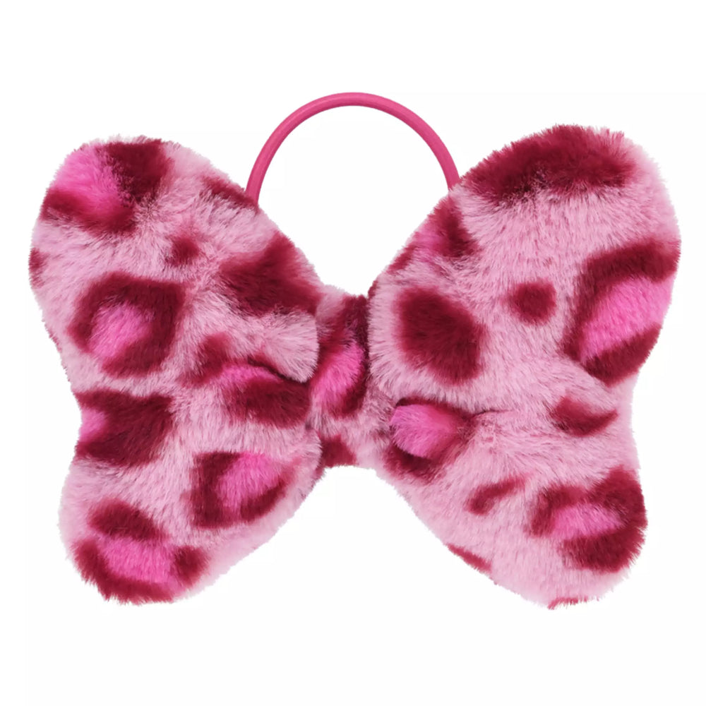 TDR - 2026 Minnie Mouse Fluffy Big Bow with Leopard Print Hair Tie Color: Pink (Release Date: Sep 24, 2026)