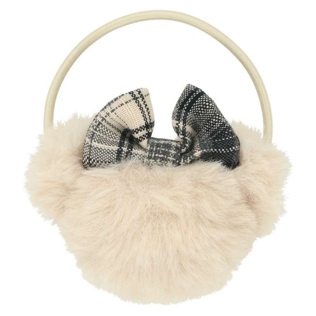 TDR 2026 Minnie Mouse Head Shaped Houndstootch Pattern Fluffy Hair Ties Set of 3 (Release Date: Oct 22, 2026)