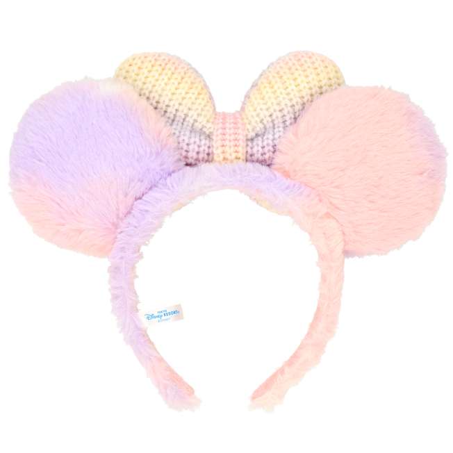 TDR - Minnie Mouse "Knit" Bow and Fluffy Pastel Color Ear Headband (Release Date: Nov 28, 2024)