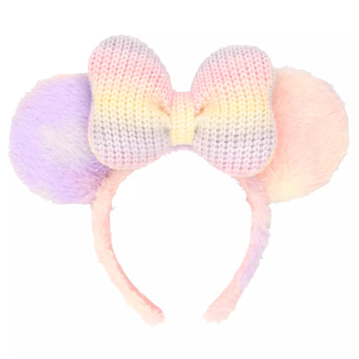TDR - Minnie Mouse "Knit" Bow and Fluffy Pastel Color Ear Headband (Release Date: Nov 28, 2024)