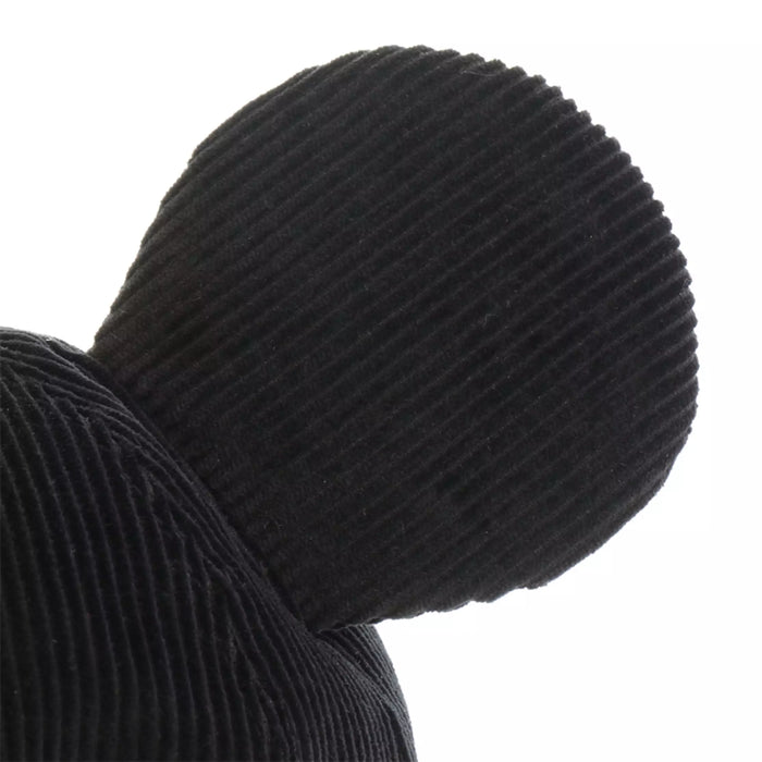 TDR Mickey & Minnie Mouse Fluffy & Warm Collection x Mickey Mouse Shaped Corduroy & Boa Cap Color: Black