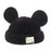 TDR Mickey & Minnie Mouse Fluffy & Warm Collection x Mickey Mouse Shaped Corduroy & Boa Cap Color: Black