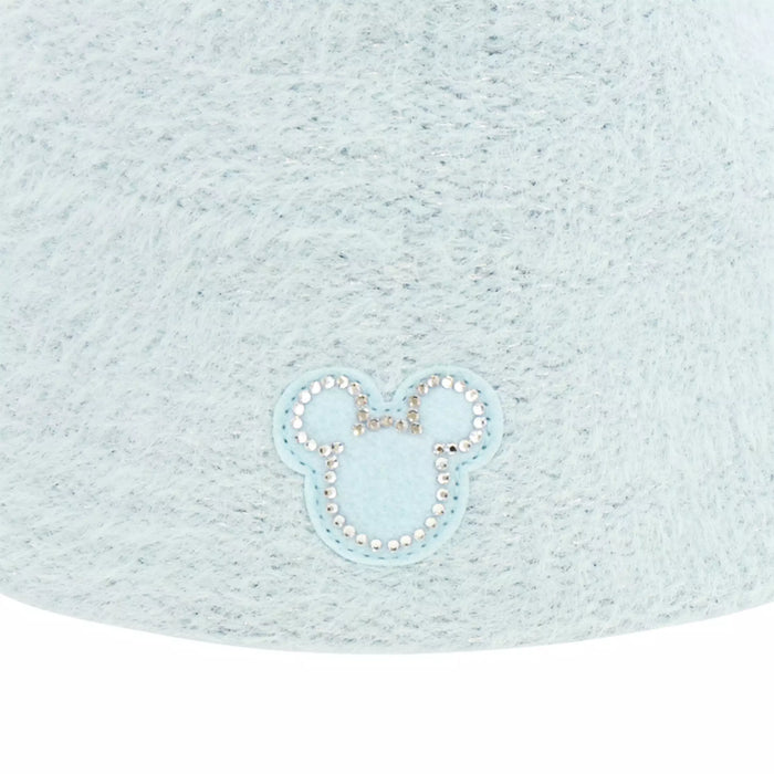 TDR Mickey & Minnie Mouse Fluffy & Warm 2024 Collection x Mickey Mouse Shaped Knitted Beanie for Aduls Color: Baby Blue (Release Date: Oct 31, 2024)