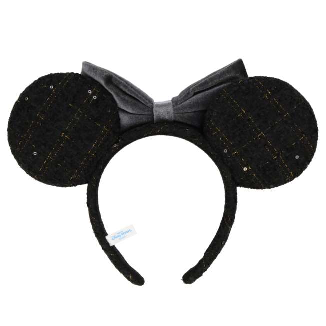 TDR - Minnie Mouse ""Diamond Embossed" & Velvet Ear Headband Color: Black (Release Date: Nov 28, 2024)