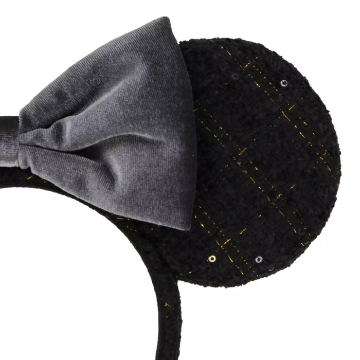 TDR - Minnie Mouse ""Diamond Embossed" & Velvet Ear Headband Color: Black (Release Date: Nov 28, 2024)