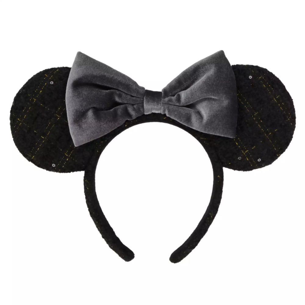 TDR - Minnie Mouse ""Diamond Embossed" & Velvet Ear Headband Color: Black (Release Date: Nov 28, 2024)