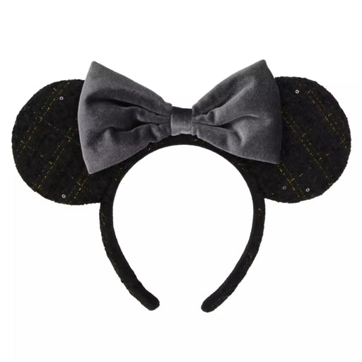 TDR - Minnie Mouse ""Diamond Embossed" & Velvet Ear Headband Color: Black (Release Date: Nov 28, 2024)