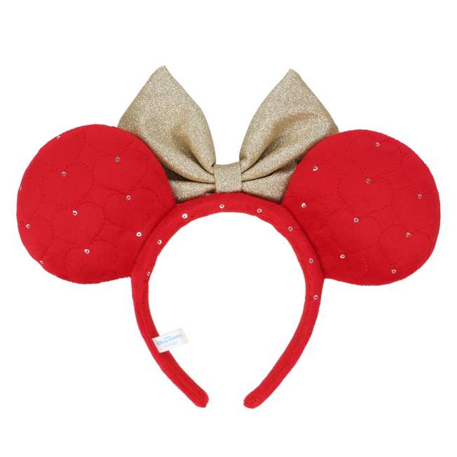 TDR - Minnie Mouse "Diamond Rhombus Check" Pattern Ear Headband (Color: Red)