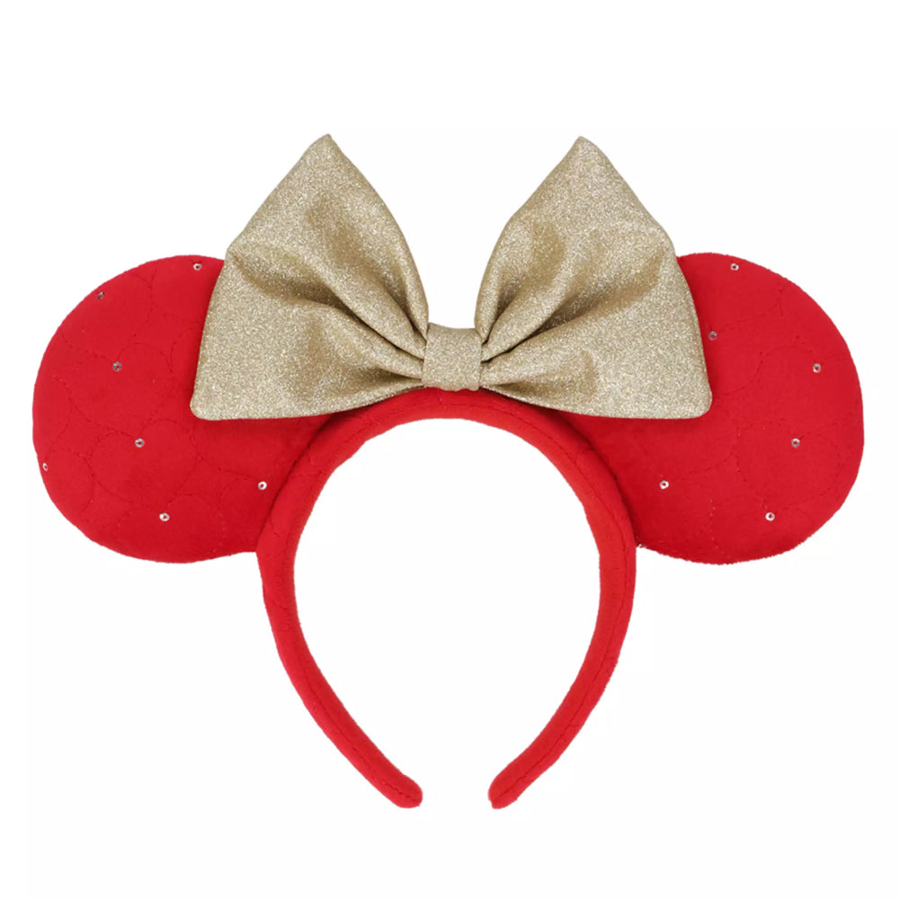 TDR - Minnie Mouse "Diamond Rhombus Check" Pattern Ear Headband (Color: Red)