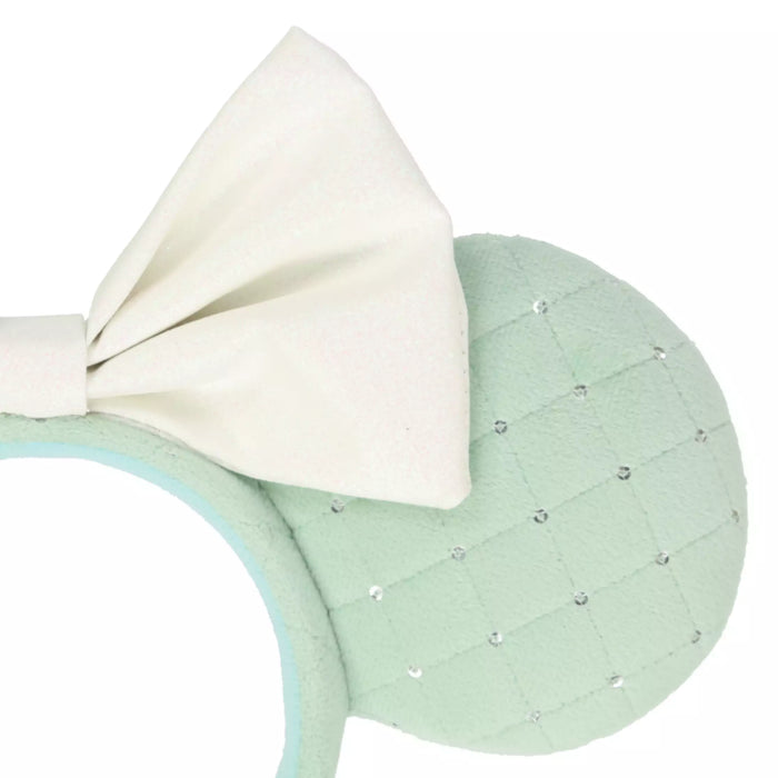 TDR - Minnie Mouse "Diamond Rhombus Check" Pattern Ear Headband (Color: Mint Green)