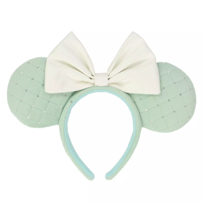 TDR - Minnie Mouse "Diamond Rhombus Check" Pattern Ear Headband (Color: Mint Green)