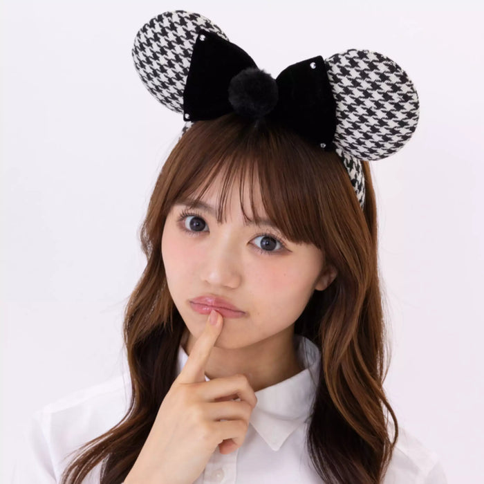 TDR - Minnie Mouse "Houndstooth Pattern" Ear Headband (Release Date: Oct 2, 2025)