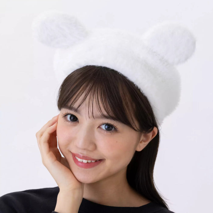 TDR - Enjoy Winter Fashion Collection x Mickey Mouse Fluffy Beret For Adults Color: White (Release Date: Oct 16, 2025)