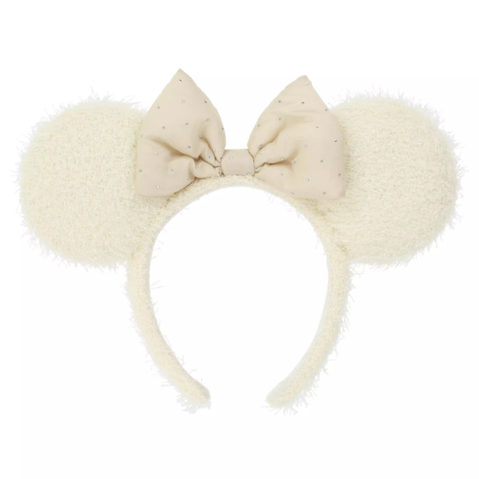 TDR - Enjoy Winter Fashion Collection x Minnie Mouse Fluffy Ear Headband Color: White (Release Date: Oct 16, 2025)