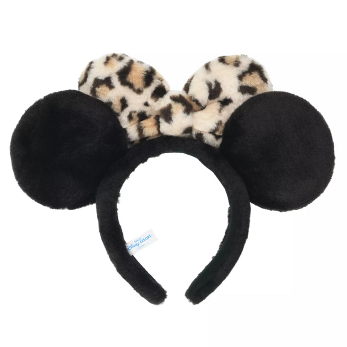 TDR - Enjoy Winter Fashion Collection x Minnie Mouse Leopard Print Fluffy Ear Headband (Release Date: Oct 16, 2025) (Pre Order, Restock Date is Unknown)