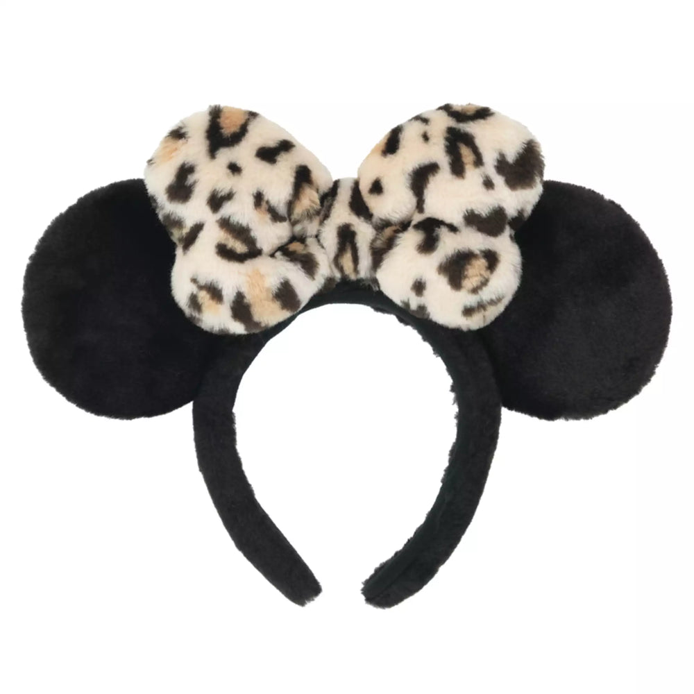 TDR - Enjoy Winter Fashion Collection x Minnie Mouse Leopard Print Fluffy Ear Headband (Release Date: Oct 16, 2025) (Pre Order, Restock Date is Unknown)