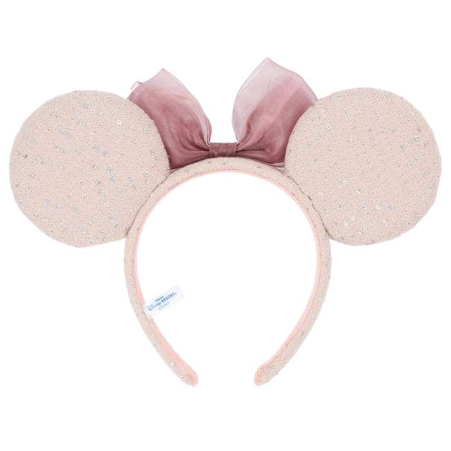 TDR - Minnie Mouse Tweed Fabrics & Sequin Bow Ear Headband Color: Pink (Release Date: Apr 30, 2026)