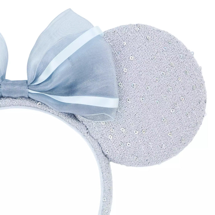 TDR - Minnie Mouse Tweed Fabrics & Sequin Bow Ear Headband Color: Blue (Release Date: Apr 30, 2026)