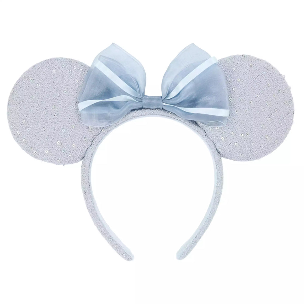TDR - Minnie Mouse Tweed Fabrics & Sequin Bow Ear Headband Color: Blue (Release Date: Apr 30, 2026)