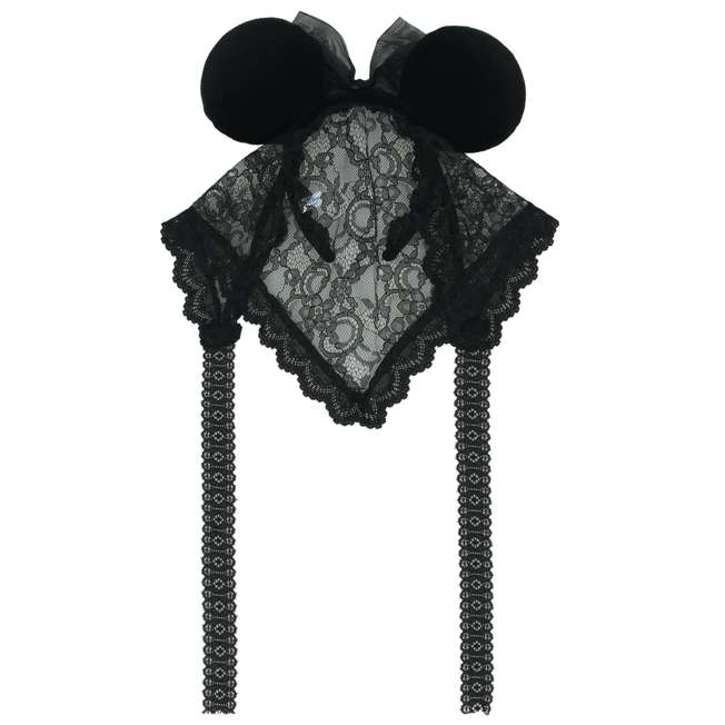 TDR - 2026 Minnie Mouse "Scarf-Like Lace" Ear Headband Color: Black (Release Date: Sep 24, 2026)