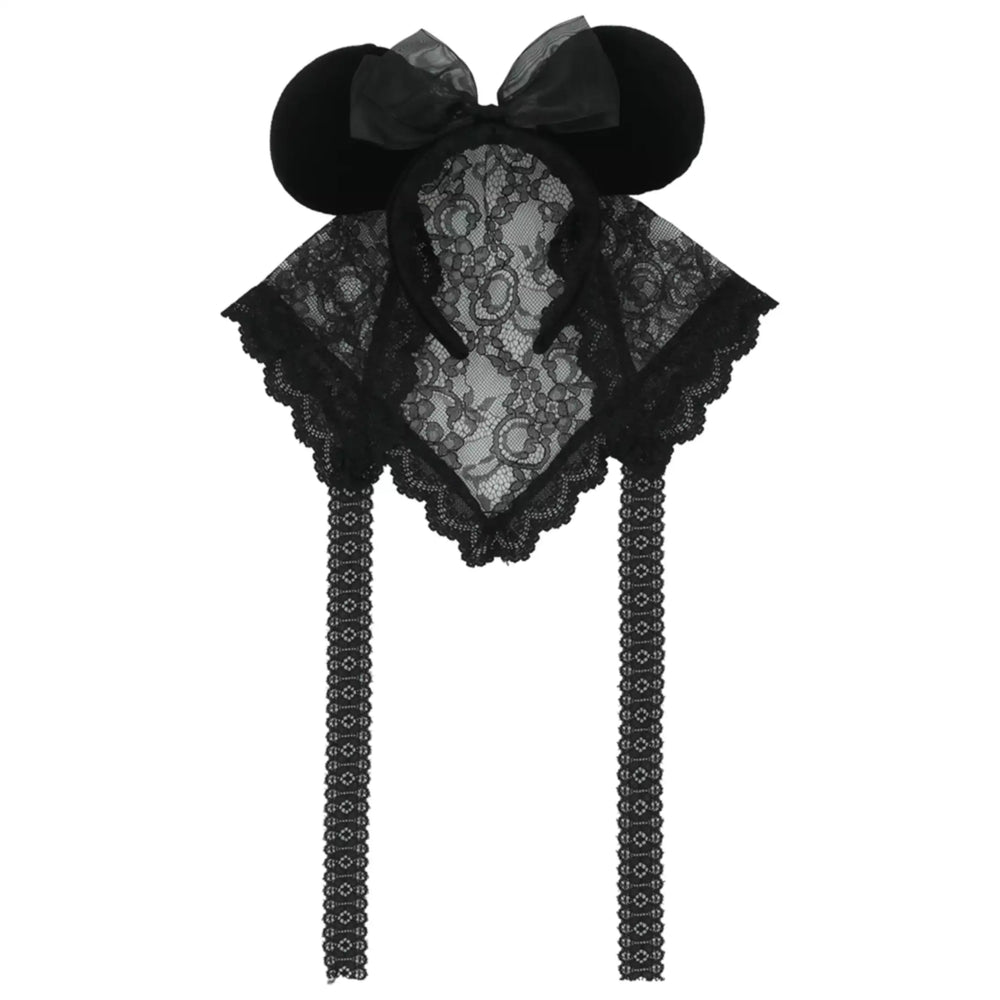 TDR - 2026 Minnie Mouse "Scarf-Like Lace" Ear Headband Color: Black (Release Date: Sep 24, 2026)