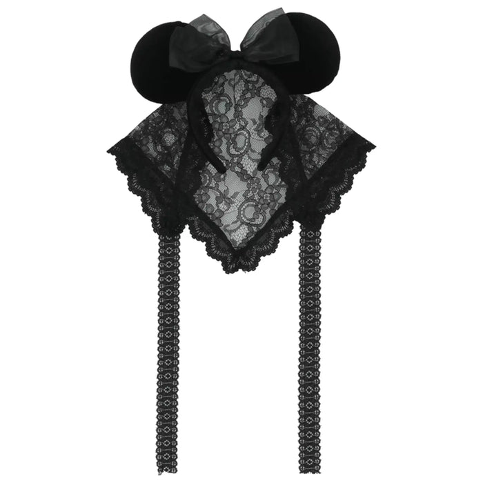 TDR - 2026 Minnie Mouse "Scarf-Like Lace" Ear Headband Color: Black (Release Date: Sep 24, 2026)