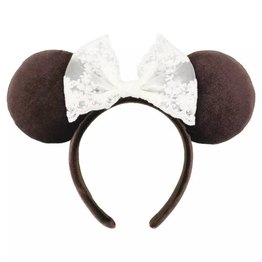 TDR - 2026 Minnie Mouse Lace Bow & Velvet Ear Headband Color: Brown (Release Date: Sep 24, 2026)