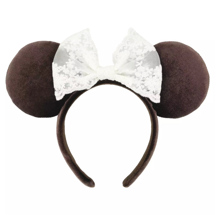 TDR - 2026 Minnie Mouse Lace Bow & Velvet Ear Headband Color: Brown (Release Date: Sep 24, 2026)