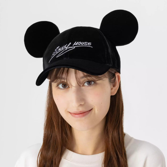 TDR 2026 Mickey Mouse with Ears Suede Hat with Big Bow for Adults Color: Black (Release Date: Oct 22, 2026)