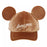 TDR 2026 Mickey Mouse with Ears Suede Hat with Big Bow for Adults Color: Brown (Release Date: Oct 22, 2026)
