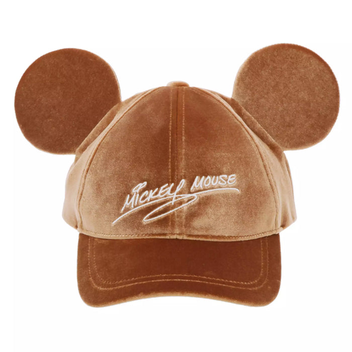 TDR 2026 Mickey Mouse with Ears Suede Hat with Big Bow for Adults Color: Brown (Release Date: Oct 22, 2026)