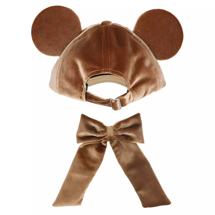 TDR 2026 Mickey Mouse with Ears Suede Hat with Big Bow for Adults Color: Brown (Release Date: Oct 22, 2026)