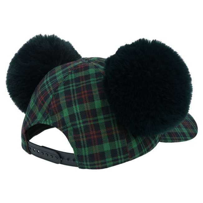TDR 2026 Mickey Mouse Checkered Pattern with Pom Pom Ears Hat for Adults Color: Green (Release Date: Oct 22, 2026)