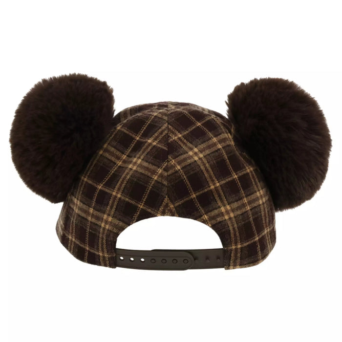 TDR 2026 Mickey Mouse Checkered Pattern with Pom Pom Ears Hat for Adults Color: Brown (Release Date: Oct 22, 2026)