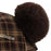 TDR 2026 Mickey Mouse Checkered Pattern with Pom Pom Ears Hat for Adults Color: Brown (Release Date: Oct 22, 2026)