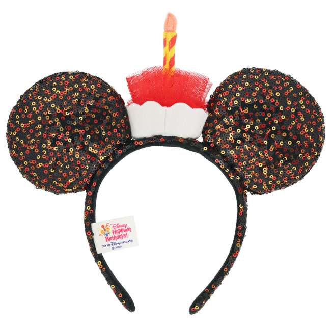 TDR - 2026 Mickey & Minnie Mouse "Happiest Birthday!" Collection x Mickey Mouse with Birthday Cake and Candle Sequin Ear Headband (Release Date: Oct 29, 2026)