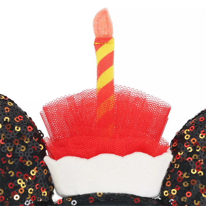 TDR - 2026 Mickey & Minnie Mouse "Happiest Birthday!" Collection x Mickey Mouse with Birthday Cake and Candle Sequin Ear Headband (Release Date: Oct 29, 2026)