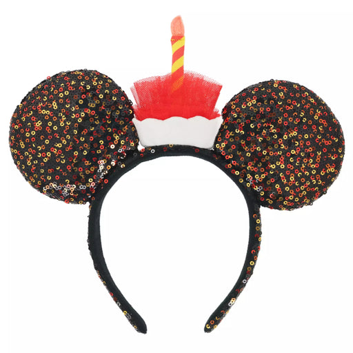 TDR - 2026 Mickey & Minnie Mouse "Happiest Birthday!" Collection x Mickey Mouse with Birthday Cake and Candle Sequin Ear Headband (Release Date: Oct 29, 2026)