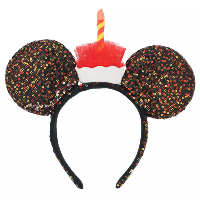 TDR - 2026 Mickey & Minnie Mouse "Happiest Birthday!" Collection x Mickey Mouse with Birthday Cake and Candle Sequin Ear Headband (Release Date: Oct 29, 2026)