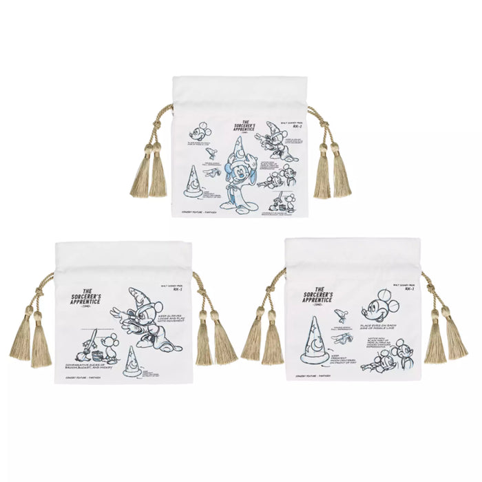 TDR - Sketches of Mickey Mouse The Sorcerer's Apprentice Drawstring Bags Set (Release Date: Nov 14, 2024)