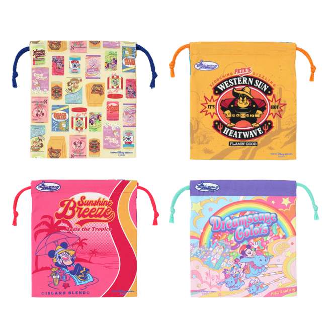 TDR - Disney Characters Grocery Store Themed Collection x Mickey & Friends Drawstring Bags Set (Release Date: July 17, 2025)
