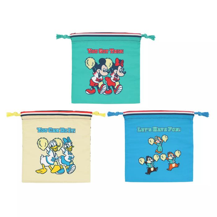 TDR - Mickey & Friends "Cheer Together" Collection x Mickey & Friends Drawstring Bags Set of 3 (Release Date: Apr 24 2025)