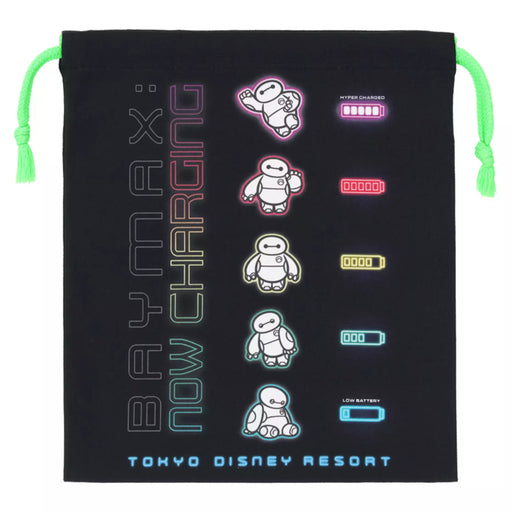 TDR - Colorful Neon & Baymax Themed Collection x Big Hero 6 Baymax Drawstring Bag (Release Date: July 1, 2025)